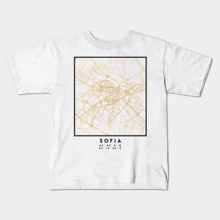 SOFIA BULGARIA CITY STREET MAP ART Kids T-Shirt